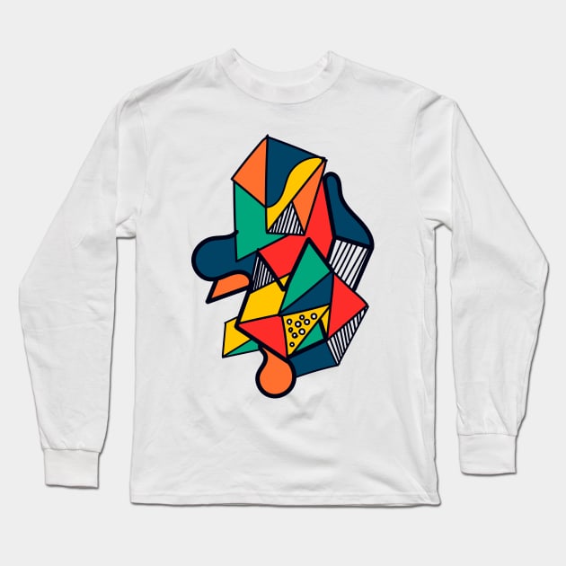 Abstract art Modern geometric art Long Sleeve T-Shirt by carolsalazar